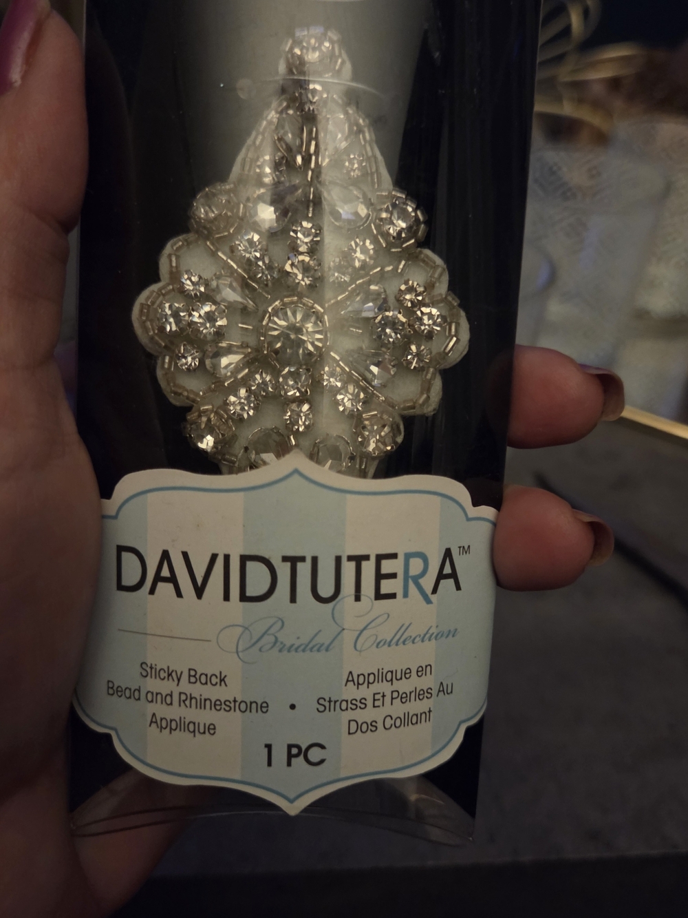 David Tutera Sticky Back Rhinestone Applique | Bridal DIY Glam Piece